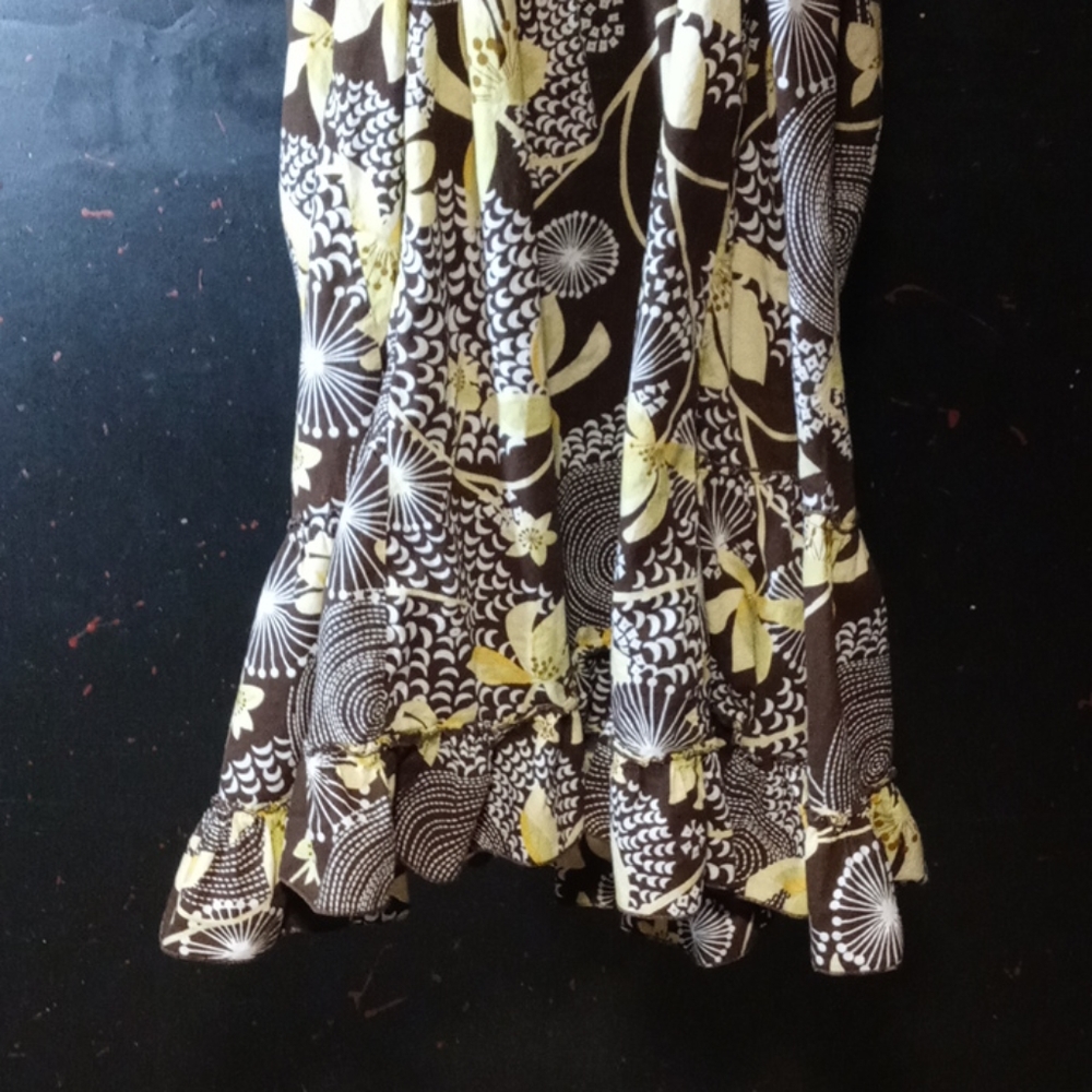 Brown and yellow dress - Picture 5 of 7